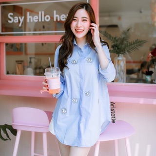 Diamond Long Blue Shirt