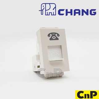 CHANG ปลั๊กโทรศัพท์ 6P4C สีขาว รุ่น PCH-906