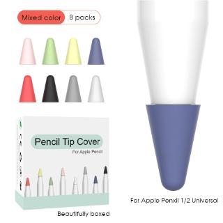 เคสซิลิโคนนุ่มป้องกันการสูญหาย 8 ชิ้นสําหรับ Apple Pencil