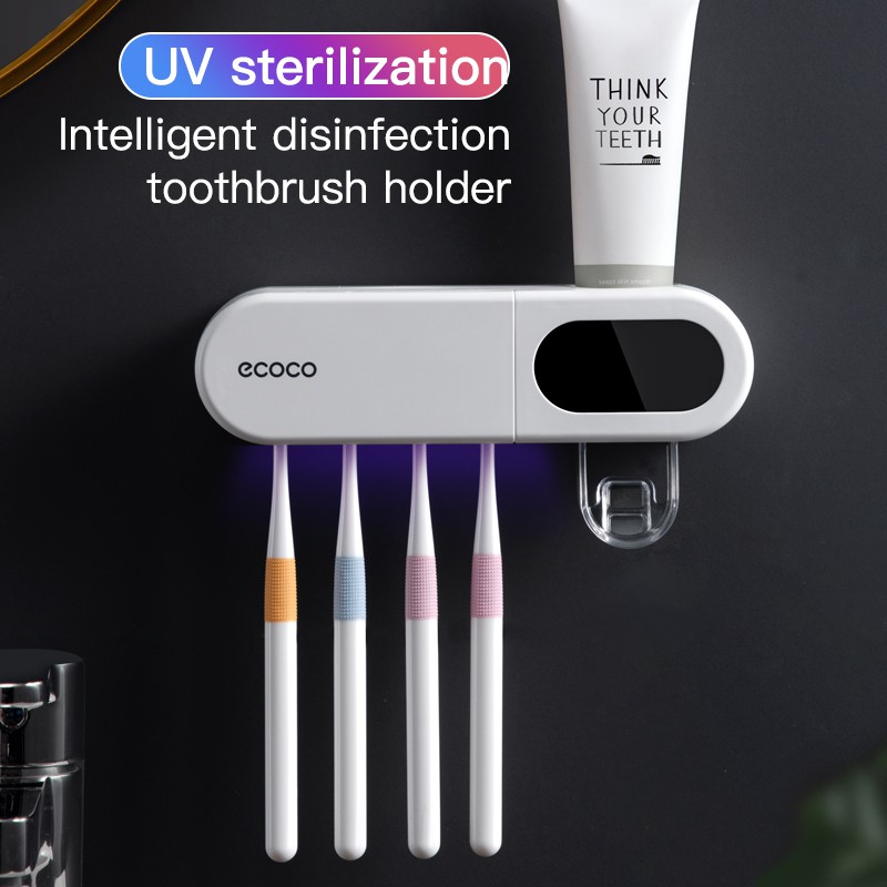UV Toothbrush Holder Multifunction Wall-mounted Electric Toothpaste ...