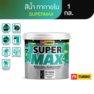 TURBO SUPERMAX สีน้ำด้าน ทาภายใน 1 กล.