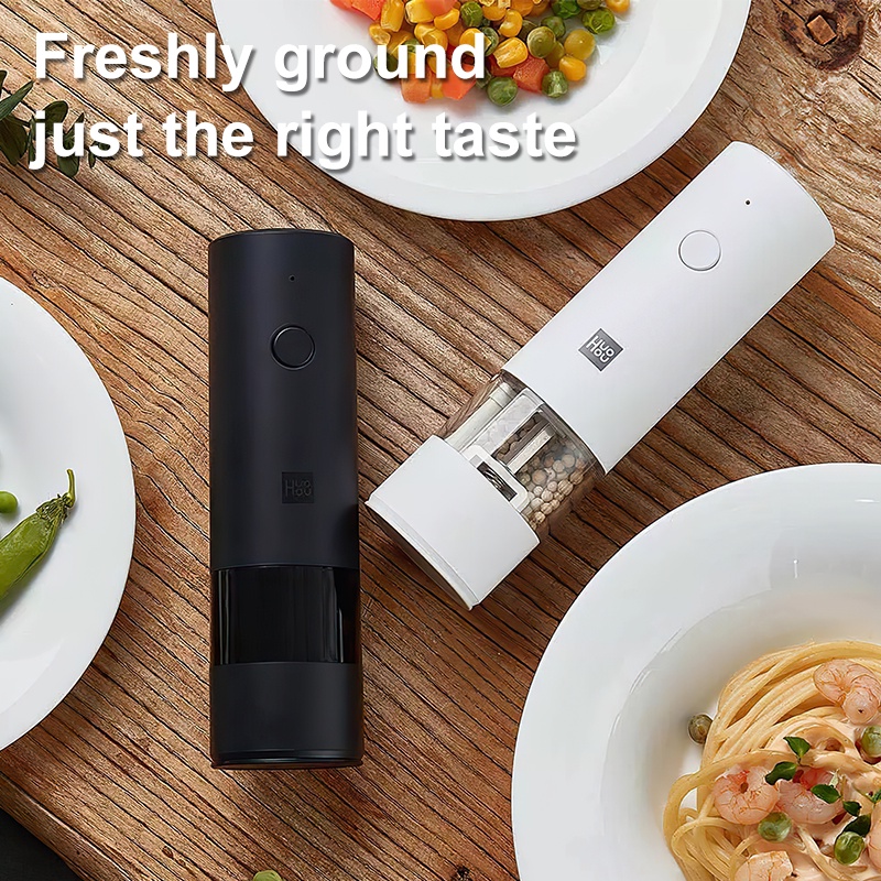 Huohou เครื่องบดพริกไทยเกลือไฟฟ้า 5 In 1 ปรับขนาดได้ Electric Pepper Salt Spice Mill Grinder Set ราคา ถูกที่สุด ดีลบีเคเค แกลเลอรีภาพที่ 9