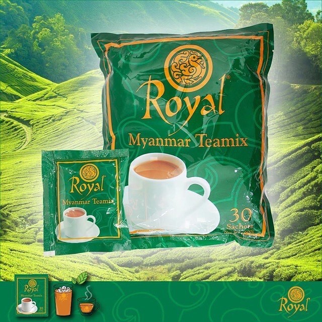 Royal ชาพม่า Royal Myanmar Teamix ชานมพม่า 3in1 (30 ซองชา) ชาได้รับความนิยมอย่างสูง ด้วยรสชาติและกลิ่นอันเป็นเอกลักษณ์