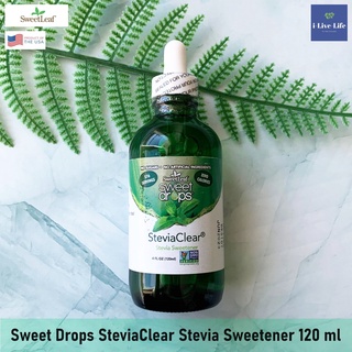 SweetLeaf - Sweet Drops SteviaClear Stevia Sweetener 60 or 120 ml สารให้ความหวานแทนน้ำตาล แบบน้ำหยด