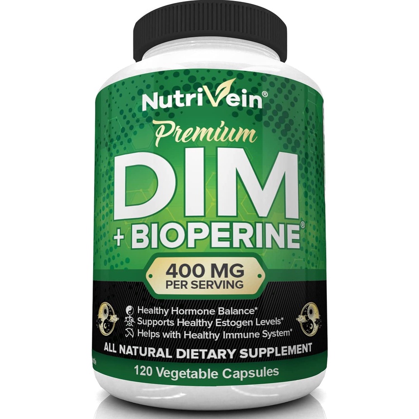 🔥 Dim ดิม Nutrivein DIM Supplement 400mg Diindolylmethane Plus Bioperine 🔥