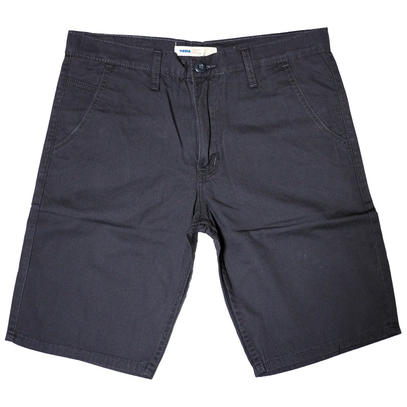 กางเกง ขาสั้น ผู้ชาย ผ้าชิโน สีเทาเข้ม MEDIA JEANS (C301/27) Dark Grey Chino Pants