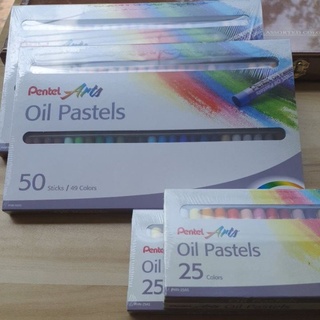 สีชอล์ค Pentel oil Pastels (เพนเทล) 25สี/50สี