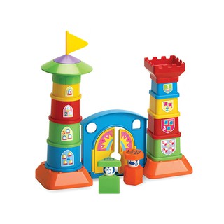 Funtime บล็อกปราสาทหรรษา Stacking &amp; Nesting Build a Castle ของเล่นเสริมพัฒนาการเด็ก