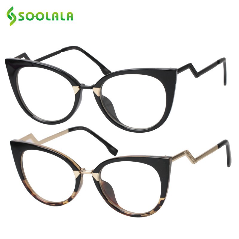 Soolala Cateye ผู้ชาย ผู้หญิง แว่นอ่านหนังสือ บันไดที่ไม่ซ้ํากัน ตาแมว สายตายาว แว่นอ่านหนังสือ สายตาสั้น