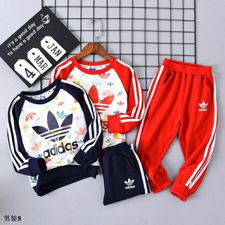 Adidas Aop ชุดเสื้อแขนยาวกางเกงขายาวสําหรับผู้ชาย（ขายล่วงหน้า）