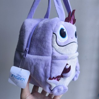 กระเป๋าซิป กระเป๋าถือ Anna Snow 2 Salamander Gamaguchi Pochette ใน Frozen2 ลิขสิทธิ์แท้ ป้ายห้อย มีซิปช่องหน้าอีก1ช่อง