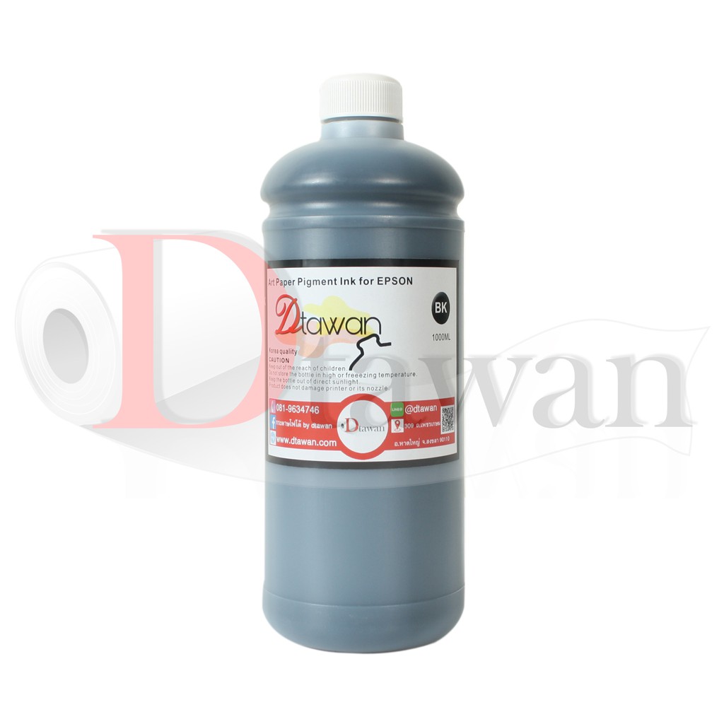 DTawan น้ำหมึก Art Paper Pigment (Super Pigment) 1,000 Ml.น้ำหมึกเติม สำหรับกระดาษอาร์ต กันน้ำ100% ANTI UV KOREA QUALITY