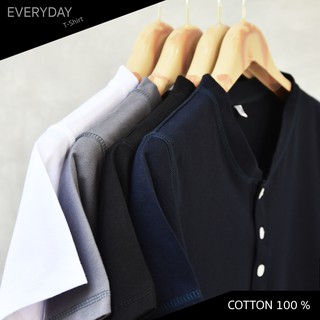 เสื้อแขนสั้น คอกระดุม (มี 10 สี) ผ้าคอตตอน 100% ผ้านุ่มใส่สบาย เสื้อคอกระดุม เสื้อคอวี เสื้อผู้หญิง เสื้อผู้ชาย unisex