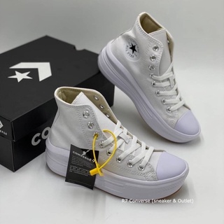 🚩  Chuck Taylor All Atar Move Platform Hi White สีขาว[ข้อยาว] สินค้าพร้อมกล่อง มีเก็บปลายทาง