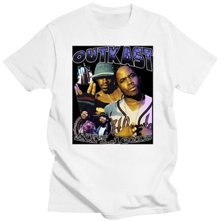 เสื้อยืดผู้ Outkast เสื้อยืดแขนสั้น ผ้าฝ้าย 100% พิมพ์ลาย DMN สไตล์ฮิปฮอป สีดํา สําหรับผู้ชาย LHZY S-5XL