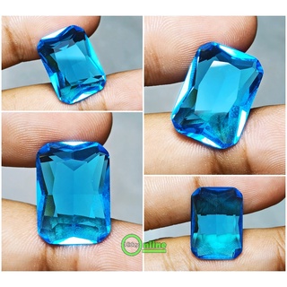 กล่องอัญมณี สีฟ้า TOPAZ CHATAM OCTAGON