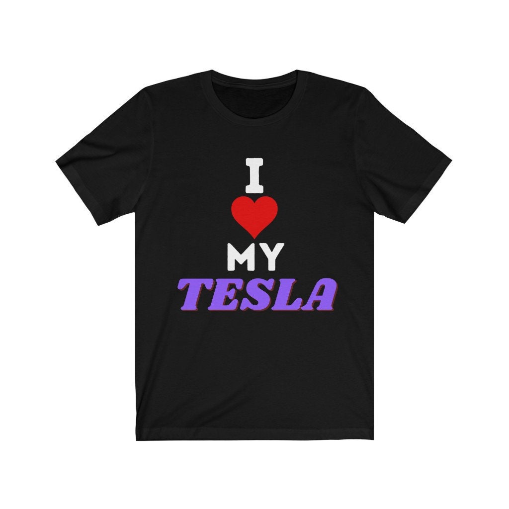 เสื้อเชิ้ต ลาย I Love My Tesla Elon Musk Tesla สําหรับผู้ชาย