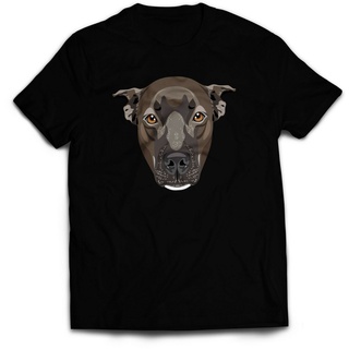 คอตต้อนคอกลมขายดี เสื้อยืดลําลอง แขนสั้น พิมพ์ลาย Staffordshire Bull Terrier Staffy Cutness Small to 5 ADgdbi76GOibil75S