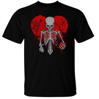 เสื้อยืดโอเวอร์ไซส์Bloody Valentine เสื้อยืด Mens Rock Punk My Gothic Emo Goth Skull ฤดูร้อนสไตล์ Tee Hot บุคลิกภาพ teeS