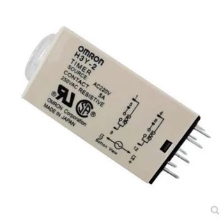H3Y-2 H3Y-4 h3y2 h3y4 ทามเมอร์รีเลย์ Timer สวิตช์หน่วงเวลาตัวจับเวลา 5S- 60M เวลา 12V 24v 220v