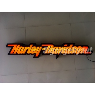 ป้ายไฟไดคัต  Haeley-Davidson ไฟตกแต่ง สวย คลาสสิค