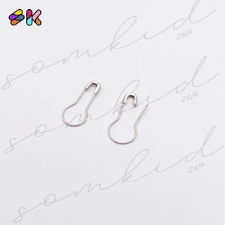 somkid เข็มกลัดซ้อนปลาย เข็มกลัดหลอดไฟ เข็มกลัดทรงน้ำเต้า มี3สี เงิน,ดำ,ทอง ไม่กินผ้า ปลายแหลม เนื้อบางกลัดง่าย