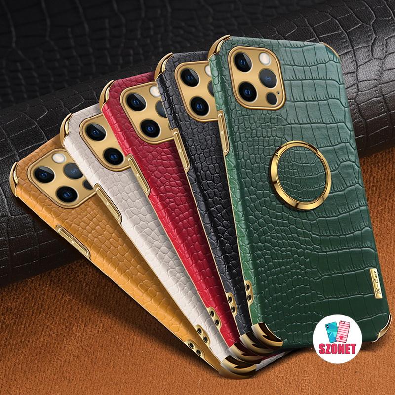 หนังจระเข้เนื้อผู้ถือเคสโทรศัพท์สําหรับiPhone 17 16 15 14 13 12 Pro Max 11 XS XR X 8 7 6 6s Plus + SE 2020 โทรศัพท์กรณีAnti-Fallฝาครอบโทรศัพท์