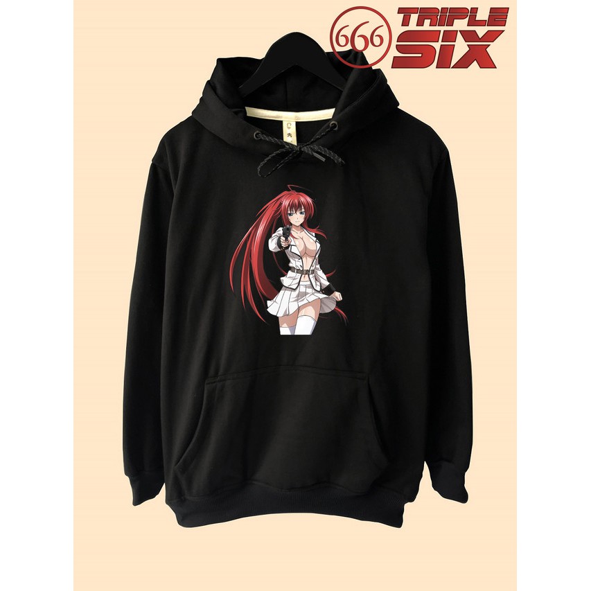 เสื้อแจ็คเก็ตมีฮู้ดอนิเมะ แต่งหน้า Gremory High School DxD