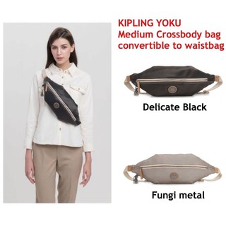 KIPLING YOKU Medium Crossbody bag convertible to waistbag Code:B10D210263 แบรนด์แท้ 100% งาน Outlet