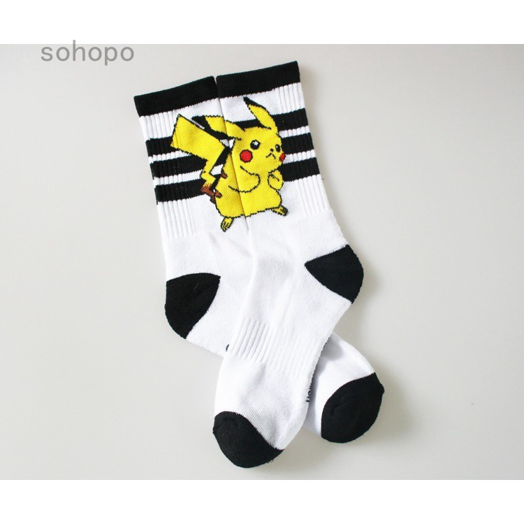 Sohopo xiajing666 Fashion 3D Printed Cartoon Pokemon Go Sock WomenSock