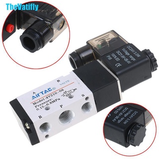 Thevatifly Airtac วาล์วโซลินอยด์ 5 ทาง 2 ตําแหน่ง 1/4 นิ้ว 4V210-08 Dc24V