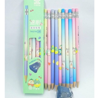 San-x SUMIKKO GURASHI Kawaii ดินสอกด ลายการ์ตูนน่ารัก ขนาด 2.0 มม. เครื่องเขียน สําหรับโรงเรียน สํานักงาน 10 ชิ้น ต่อชุด