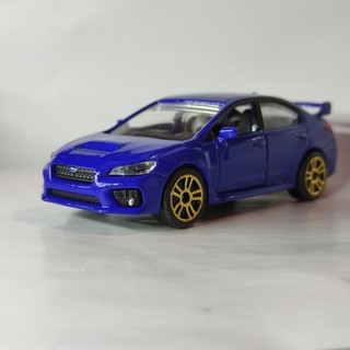 majorette Subaru wrx STI  สีน้ำเงินล้อทอง นอกแพค