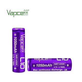 ถ่านชาร์จ Vapcell L10 INR14500 AA 3.7V แพค2ก้อนของแท้