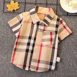 พร้อมส่ง เสื้อเชิ้ตเด็กผู้ชาย เสื้อคอปกเด็ก Size80-120 เสื้อเชิ้ตเด็ก เสื้อผ้าเด็ก เสื้อผ้าเด็กผู้ชาย