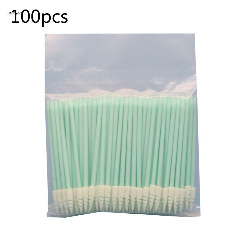 100 ชิ้น หัวแหลม ขนาดเล็ก ผ้าเช็ดทําความสะอาด สําลี ปราศจากฝุ่น ฟองน้ําแท่ง