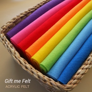 ผ้าสักหลาดแบบนิ่ม Rainbow Set 8สี (ขนาดผ้า 22.5x50cm)