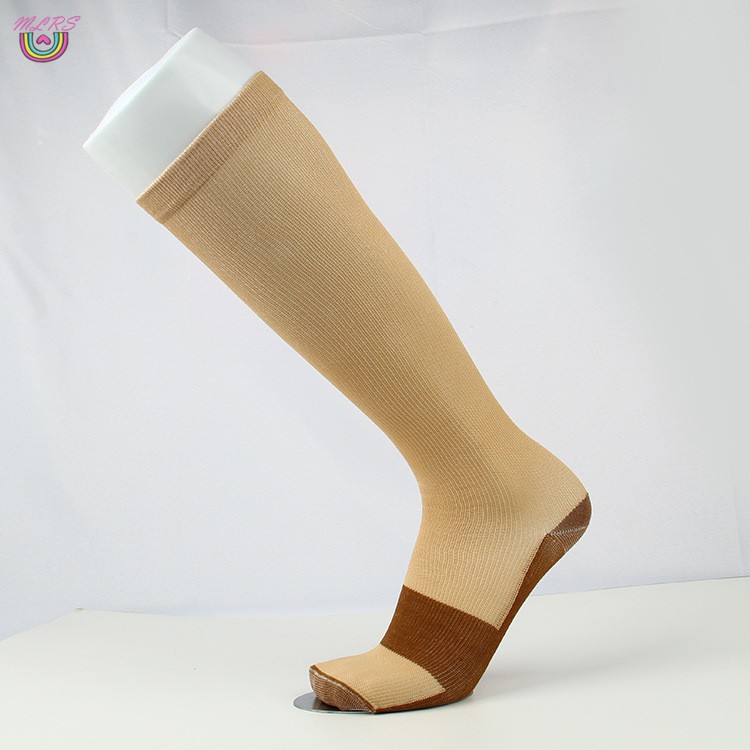 MS 1/7 Pair Copper Fiber Compression Calf Socks Elastic Sports Socks ...