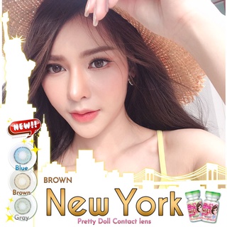 คอนแทคเลนส์ Pretty Doll New York ค่าสายตา -0.00 ถึง -5.00