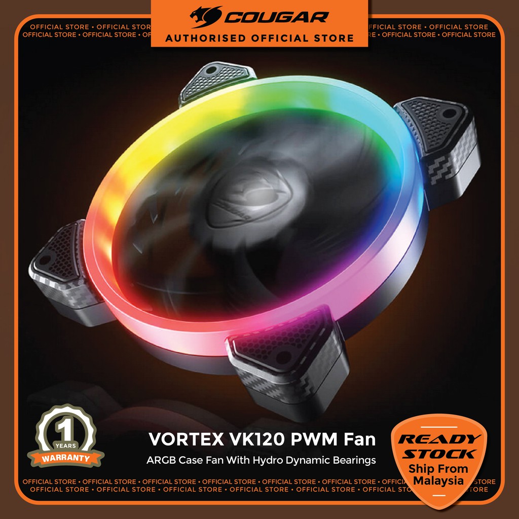 COUGAR VORTEX VK 120 PWM HDB พัดลม 1 ชิ้น/3 ชิ้น Fan Set