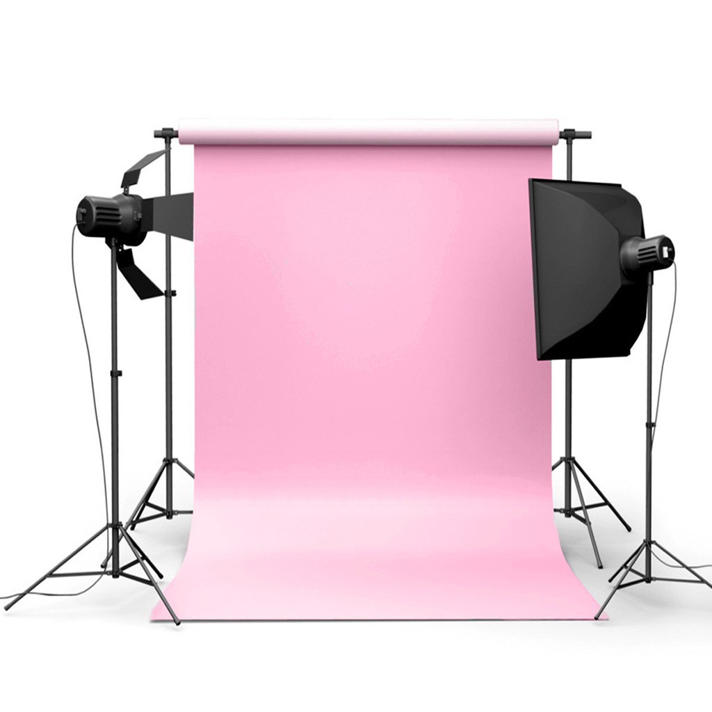 5x7FT Vinyl Pure Pink Photography Background Backdrop For Studio Props ...