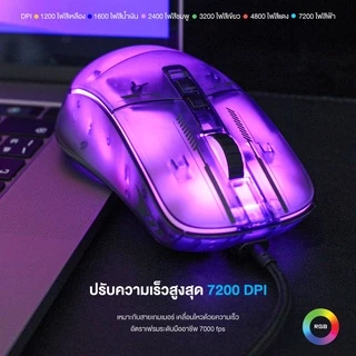 เมาส์ IWACHI G3 เมาส์ไฟ RGB แบบมีสาย เมาส์เกมมิ่ง ปรับไฟได้13โหมด ปรับDPI ได้สูงสุด 7200DPI