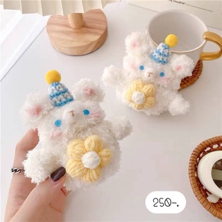 เคสแอร์พอดงานตุ๊กตา เคสแอร์พอดตุ๊กตา สะพายได้ 🌼 กระต่ายดอกไม้เหลือง