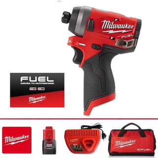 Milwaukee M12FID แบต2ah จำนวน 1ก้อน พร้อม แท่นชาร์จ และอุปกรณ์ตามรูป สีแดง