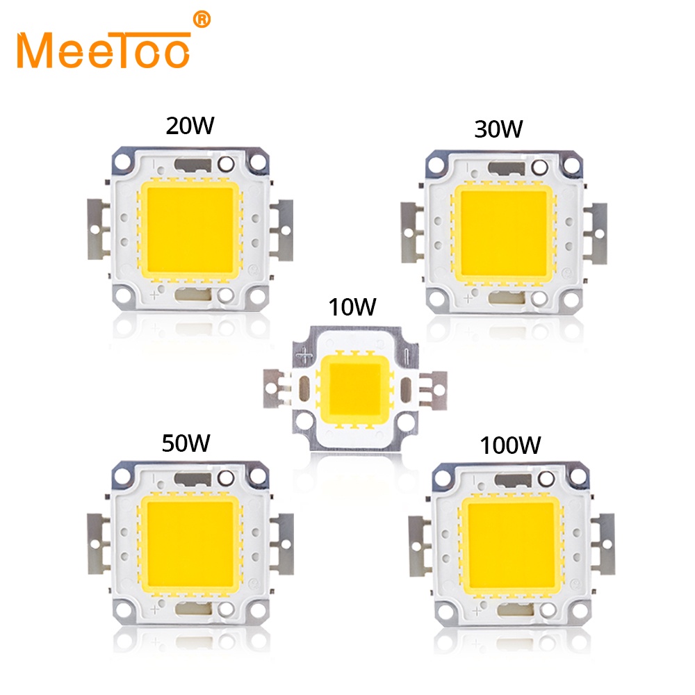 Cob ชิปลูกปัดไฟ LED พลังงานสูง 10W 20W 30W 50W 100W DC 9-12V 30-36V สําหรับ DIY ไฟสปอตไลท์
