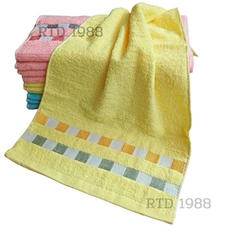 ผ้าขนหนูเCotton สำหรับเช็ดหน้า เช็ดตัว เช็ดผม 1 แพ็ค 12 ผืนคละ 4 สี และ 3 สี ให้