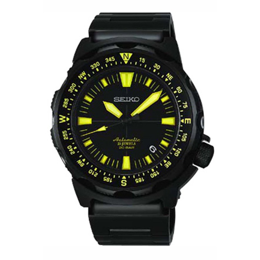 SEIKO Land monster Automatic Men's Watch เรือนรมดำ รุ่น SARB049 - สีดำ / สีเหลือง