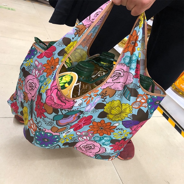 พร้อมส่ง‼️ถุงผ้า ถุงช้อปปิ้ง ถูกที่สุด‼️พับได้ขนาด41x39x26cmเนือผ้าหนา กระเป๋าผ้าพับได้