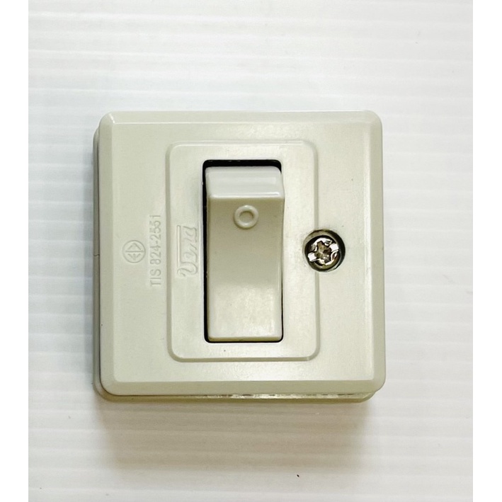 สวิทช์ไฟฟ้าสี่เหลี่ยม 1 ขั้ว Vena SS1621 16A 250V