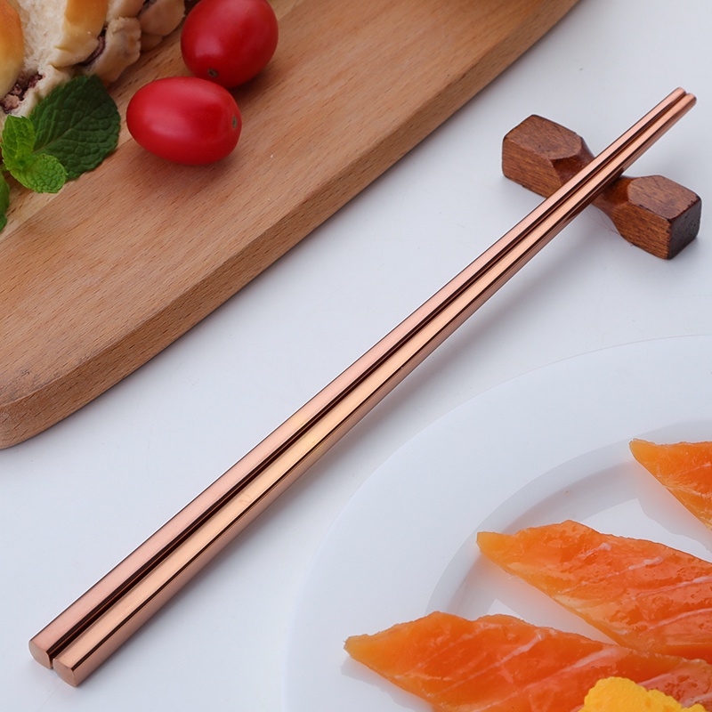 PP: ตะเกียบสแตนเลส สีทอง  สแตนเลส 304 ความยาว 20.5  ซม. 1 คู่ - รูปที่ 5